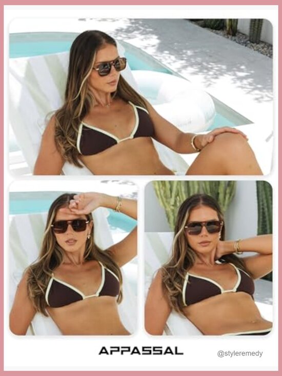 Retro Square Aviator Sunglasses with UV400 Protection main image 6